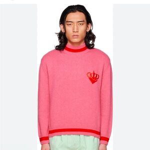 THAMES MMXX
Coeur De La Thames Sweater In, 
Pink Crown Embroidered  Sweater
